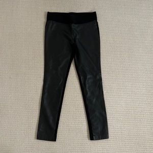 Club Monaco Black Faux Leather Skinny Pants